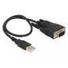 Przejściówka USB 2.0 Typ-A męska na RS-232 DB9 męska ze śrubami ochrona ESD Delock 62958