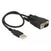 Przejściówka USB 2.0 Typ-A męska na RS-232 DB9 męska ze śrubami ochrona ESD Delock 62958