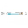 Przejściówka USB 2.0 Typ-C męska na RS-232 RJ45 męski 3,0m niebieska Delock 63914