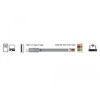 Przejściówka USB 2.0 Typ-A męska na RS-232 RJ45 męski 0,5m szara Delock 63920