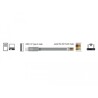 Przejściówka USB 2.0 Typ-A męska na RS-232 RJ45 męski 0,5m szara Delock 63920