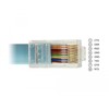 Przejściówka USB 2.0 Typ-A męska na RS-232 RJ45 męski 2,0m niebieska Delock 64185