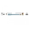 Przejściówka USB 2.0 Typ-C męska na RS-232 RJ45 męski 5,0m szara Delock 89892