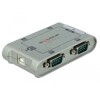 Adapter USB 2.0 na 4 porty COM Delock 87414