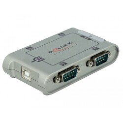 Adapter USB 2.0 na 4 porty COM Delock 87414