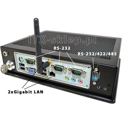 Komputer przemysłowy Atom D510 2GB 1xRS-485 3xRS-232 2xLAN SSD 64GB C02-J550-SD64-S-W