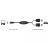 Adapter USB 2.0 Typ-A na 2 złącza szeregowe DB9 RS-232 Delock 61886