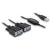 Adapter USB 2.0 Typ-A na 2 złącza szeregowe DB9 RS-232 Delock 61886