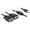 Adapter USB 2.0 Typ-A na 2 złącza szeregowe DB9 RS-232 Delock 61886