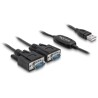 Adapter USB 2.0 Typ-A na 2 złącza szeregowe DB9 RS-232 Delock 61886