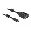 Przejściówka USB Typ-C na szeregowe DB9 z testerem RS-232 9 diód Delock 90414