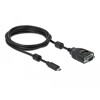 Przejściówka USB Typ-C na szeregowe DB9 z testerem RS-232 9 diód Delock 90414