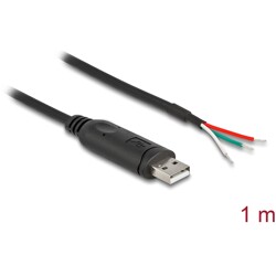 Kabel adaptera USB 2.0 Typ-A na szeregowy RS-485 openwire do lutowania 1m Delock 63508