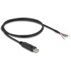 Kabel adaptera USB 2.0 Typ-A na szeregowy RS-485 openwire do lutowania 1m Delock 63508