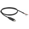 Kabel adaptera USB 2.0 Typ-A na szeregowy RS-485 openwire do lutowania 1m Delock 63508