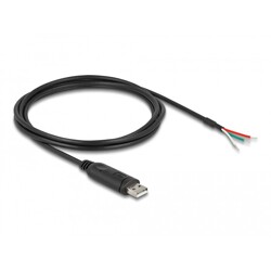 Kabel adaptera USB 2.0 Typ-A na szeregowy RS-485 openwire do lutowania 2m Delock 63509