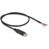 Kabel adaptera USB 2.0 Typ-A na szeregowy RS-485 openwire do lutowania 0,5m Delock 64242
