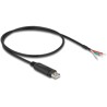 Kabel adaptera USB 2.0 Typ-A na szeregowy RS-485 openwire do lutowania 0,5m Delock 64242