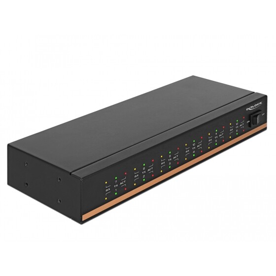 Hub USB 2.0 - 12x RS-232 z ochroną ESD 15kV na rozszerzony zakres temperatur Delock 64070