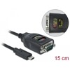 Adapter USB Typ-C na RS-232 DB9 z ochroną ESD 15kV Delock 64038