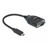 Adapter USB Typ-C na RS-232 DB9 z ochroną ESD 15kV Delock 64038