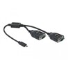 Adapter USB Typ-C na 2x szeregowy RS-232 DB9 z ochroną ESD 15kV Delock 90494