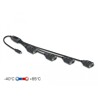 Adapter USB Typ-C na 4x szeregowy RS-232 DB9 z ochroną ESD 15kV Delock 90495