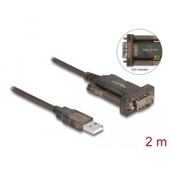Adapter USB 2.0 Typ-A na szeregowy DB9 RS-232 Delock 64073