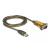 Adapter USB 2.0 Typ-A męski na RS-232 DB9 z rozszerzonym zakresem temperatur Delock 65840