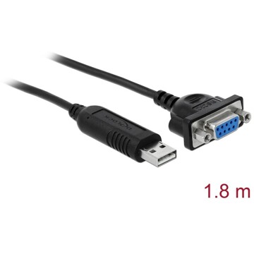 Adapter USB 2.0 na RS-232 z kompaktową obudową złącza Delock 66281