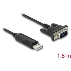 Adapter USB 2.0 na RS-232 z kompaktową obudową złącza Delock 66282