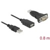 Adapter USB 2.0 Typ-A na męskie szeregowe RS-232 D-Sub 9pin z wkrętami Delock 61506