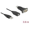 Adapter USB 2.0 Typ-A na męskie szeregowe RS-232 D-Sub 9pin z wkrętami Delock 61506
