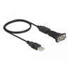Adapter USB 2.0 Typ-A na męskie szeregowe RS-232 D-Sub 9pin z wkrętami Delock 61506