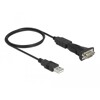 Adapter USB 2.0 Typ-A na męskie szeregowe RS-232 D-Sub 9pin z wkrętami Delock 61506