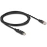 Przejściówka USB 2.0 Typ-A męska na RS-232 RJ45 męski 1,8m czarna Delock 64304