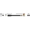 Przejściówka USB 2.0 Typ-C męska na RS-232 RJ45 męski 1,8m czarna Delock 64305