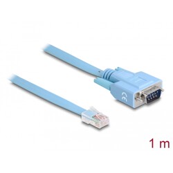 Adapter RS-232 DB9 męski na RS-232 RJ45 męski 1m Delock 63353