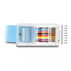 Adapter RS-232 DB9 męski na RS-232 RJ45 męski 1m Delock 63353