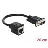 Adapter szeregowy przedłużający kabel z DB9 męskiego na RJ45 żeński Delock 63999