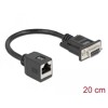 Adapter szeregowy przedłużający kabel z DB9 żeńskiego na RJ45 żeński Delock 64122