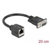 Adapter szeregowy przedłużający kabel z DB9 żeńskiego na RJ45 żeński Delock 64122