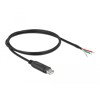 Kabel adapter USB 2.0 Typ-A na RS-232 openwire do lutowania 1m Delock 62930
