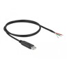 Kabel adapter USB 2.0 Typ-A na RS-232 openwire do lutowania 1m Delock 62930