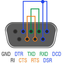 Adapter RS-232 D-Sub 9 żeński loopback Delock 65843