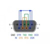 Adapter szeregowy RS-232/485/422 D-Sub 9 żeński loopback Delock 66825