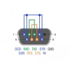 Adapter szeregowy RS-232/485/422 D-Sub 9 męski loopback Delock 66826
