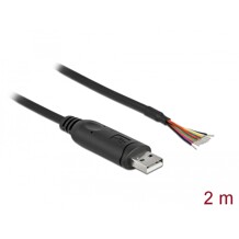 Kabel adapter USB 2.0 Typ-A na RS-232 openwire do lutowania 2m Delock 90416