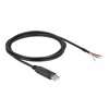 Kabel adapter USB 2.0 Typ-A na RS-232 openwire do lutowania 2m Delock 90428