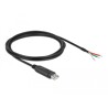 Kabel adapter USB 2.0 Typ-A na RS-232 openwire do lutowania 2m Delock 90428